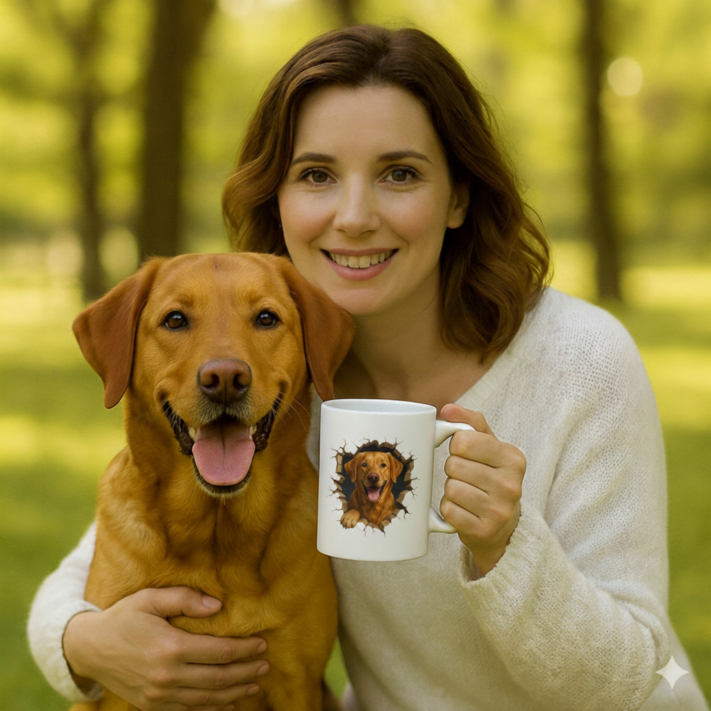 Custom Dog Mug – 3D Breakthrough Design
